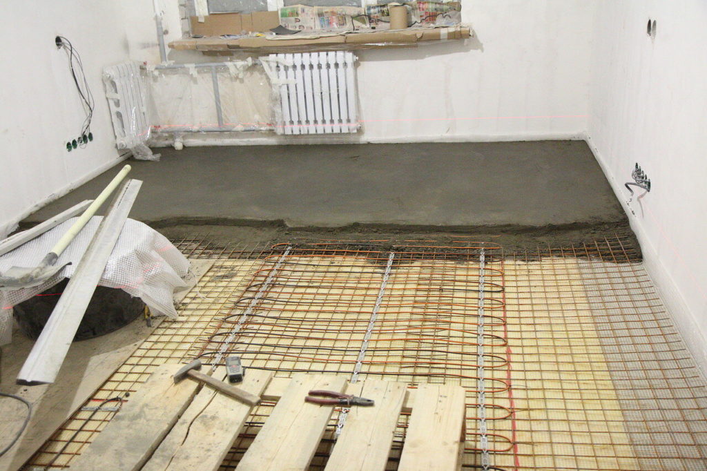 теплые полы в стяжке дом Саратов