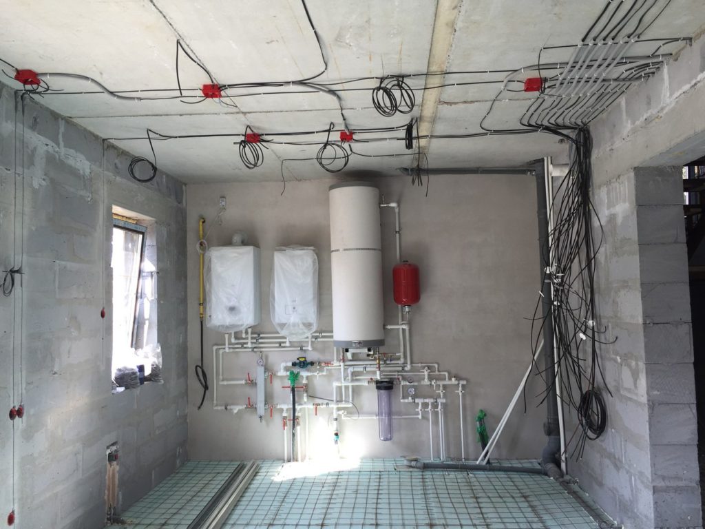 Установка котлов отопления коттедж