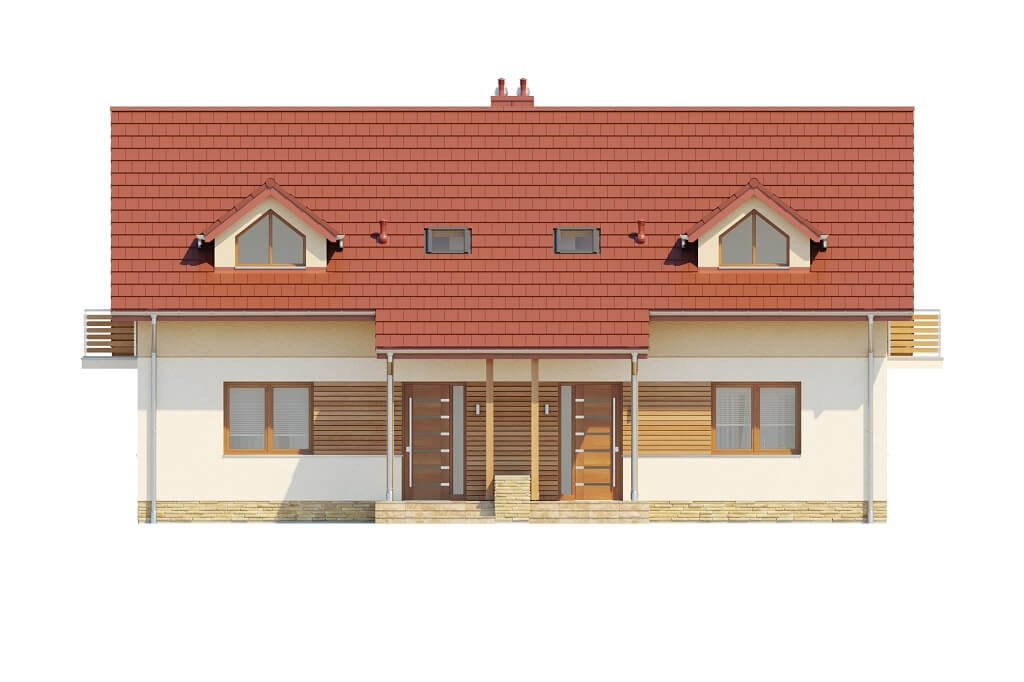 Проект дом DM-6095B фасад визуализация