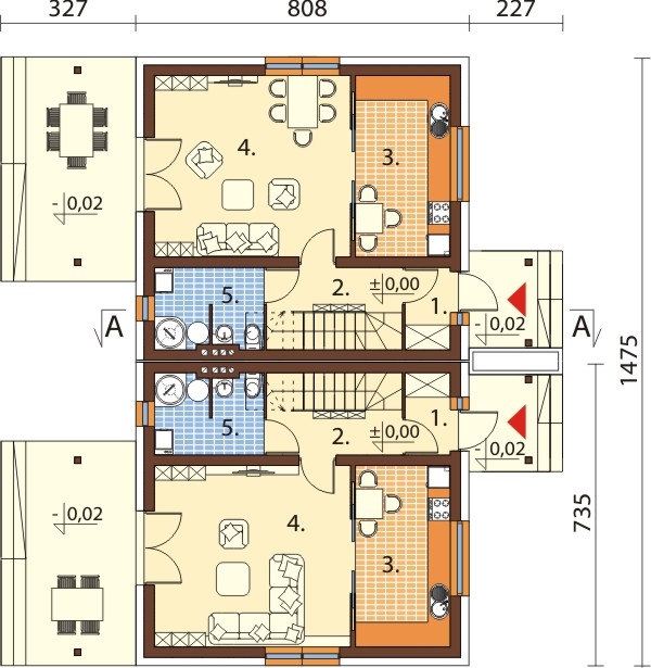 Проект дом DM-6095B планировка первого этажа