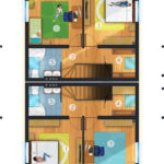 Проект дом DM-6095B вид планировеки второго этажа
