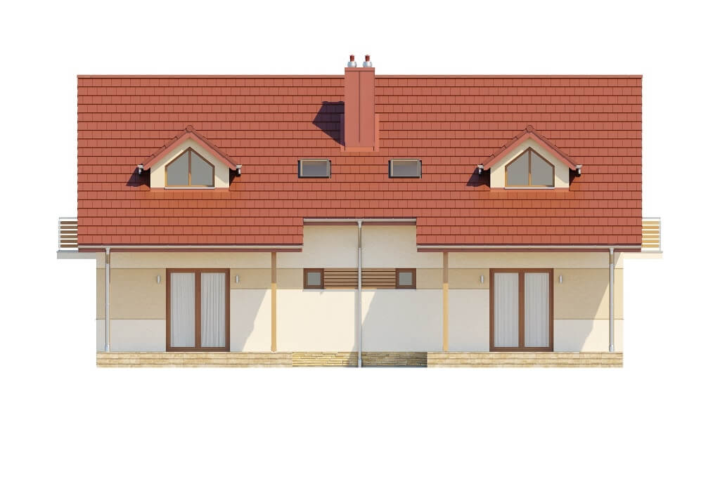 Проект дом DM-6095B задняя часть визуализация